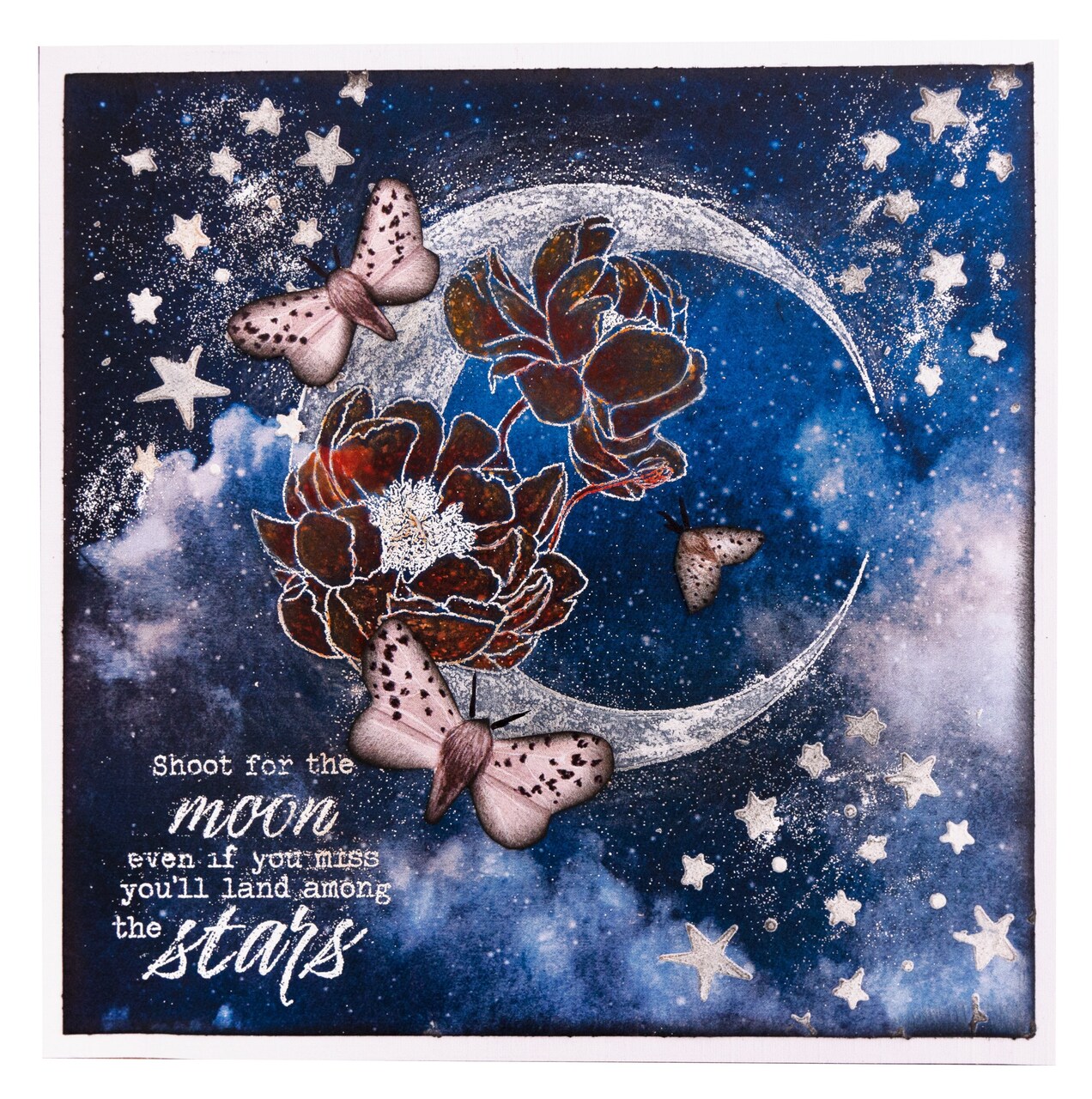 Studio Light SL Clear Stamp Shoot For The Moon Moon Flower Collection 105x148x3mm 1 pc nr.132